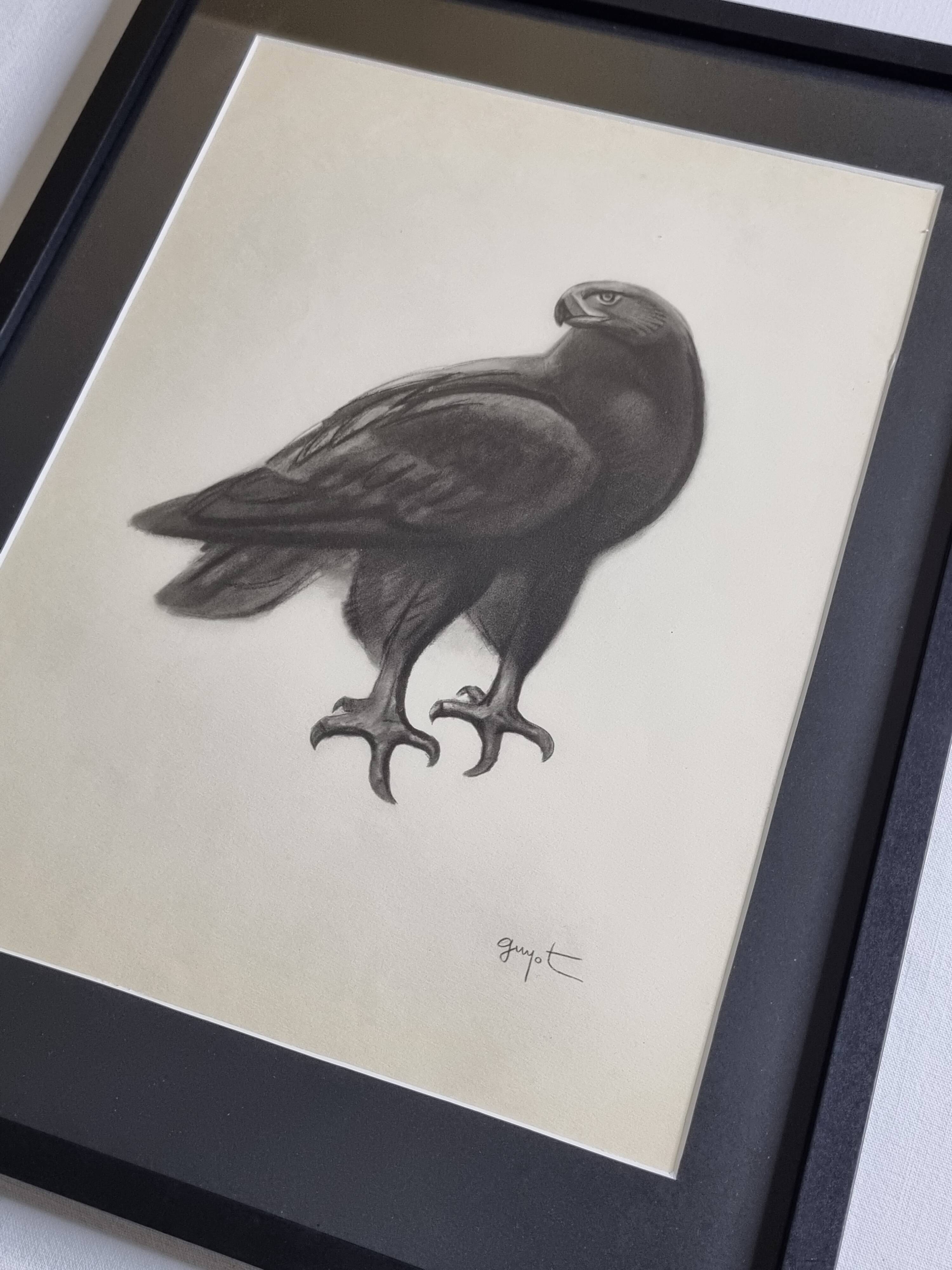 Print after Georges Guyot, "Aigle Royal", 1937, framed, 41 x 32 cm