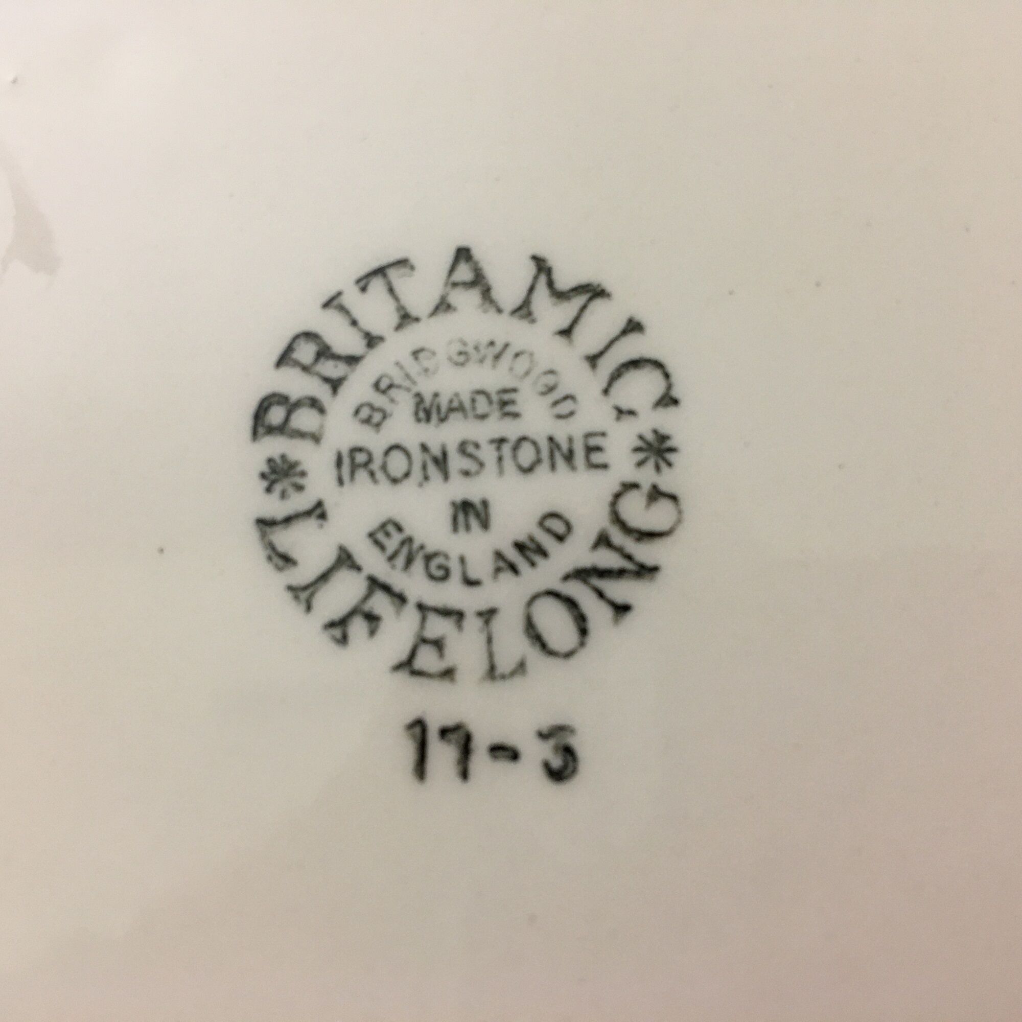 Set of 6 Dessert Plates "Britamic Lifelong Ironstone England"