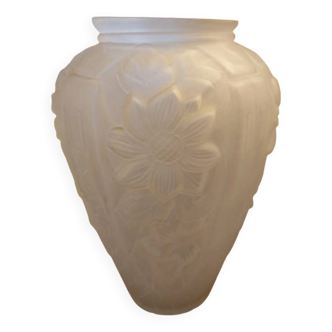Art Deco pressed glass vase