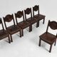 Ensemble de six chaises de salle à manger, acajou, France, années 1930 - Etienne Kohlmann