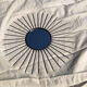 Vintage black metal sun mirror 1950