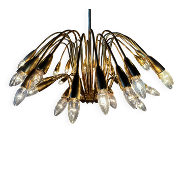 Vintage brass Italian sputnik chandelier