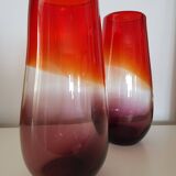 Vases en verre multicolore