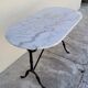 Cast iron bistro table and old oval marble top
