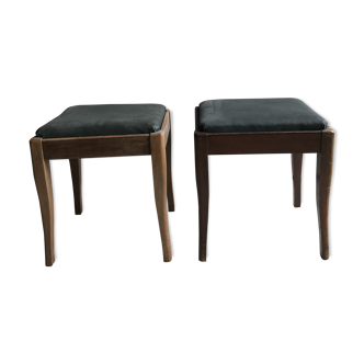 Lot de deux tabourets vintage