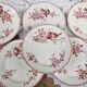Assiettes plates Favori Sarreguemines rose