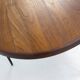 Table à manger ronde en teck avec pieds en acier, 1986