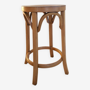 Tabouret baumann vintage en bois courbé - design années 60