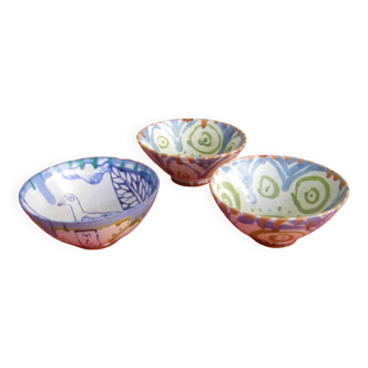 Three vintage ceramic bowls