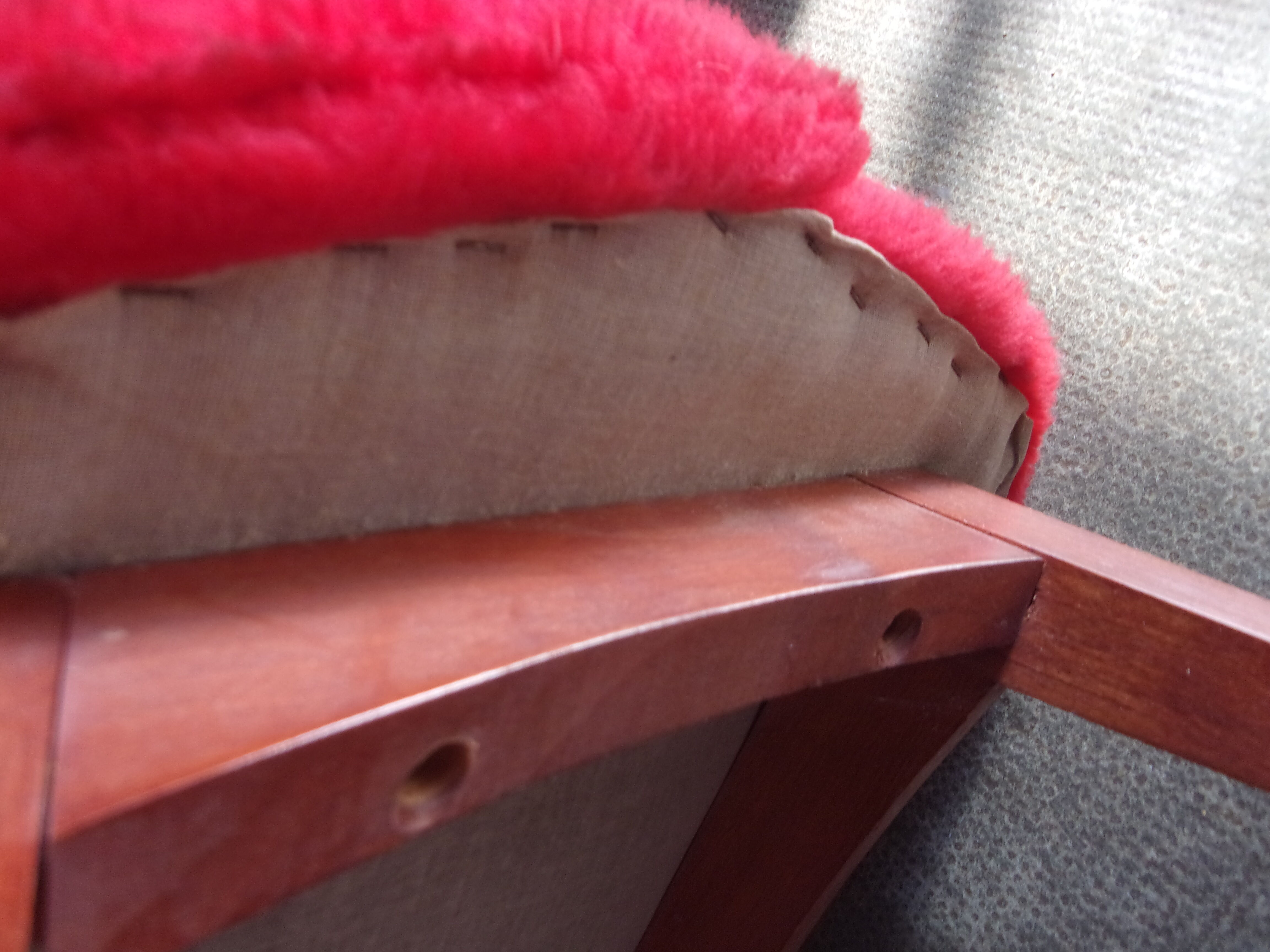 red moumoutte fabric chair 1960