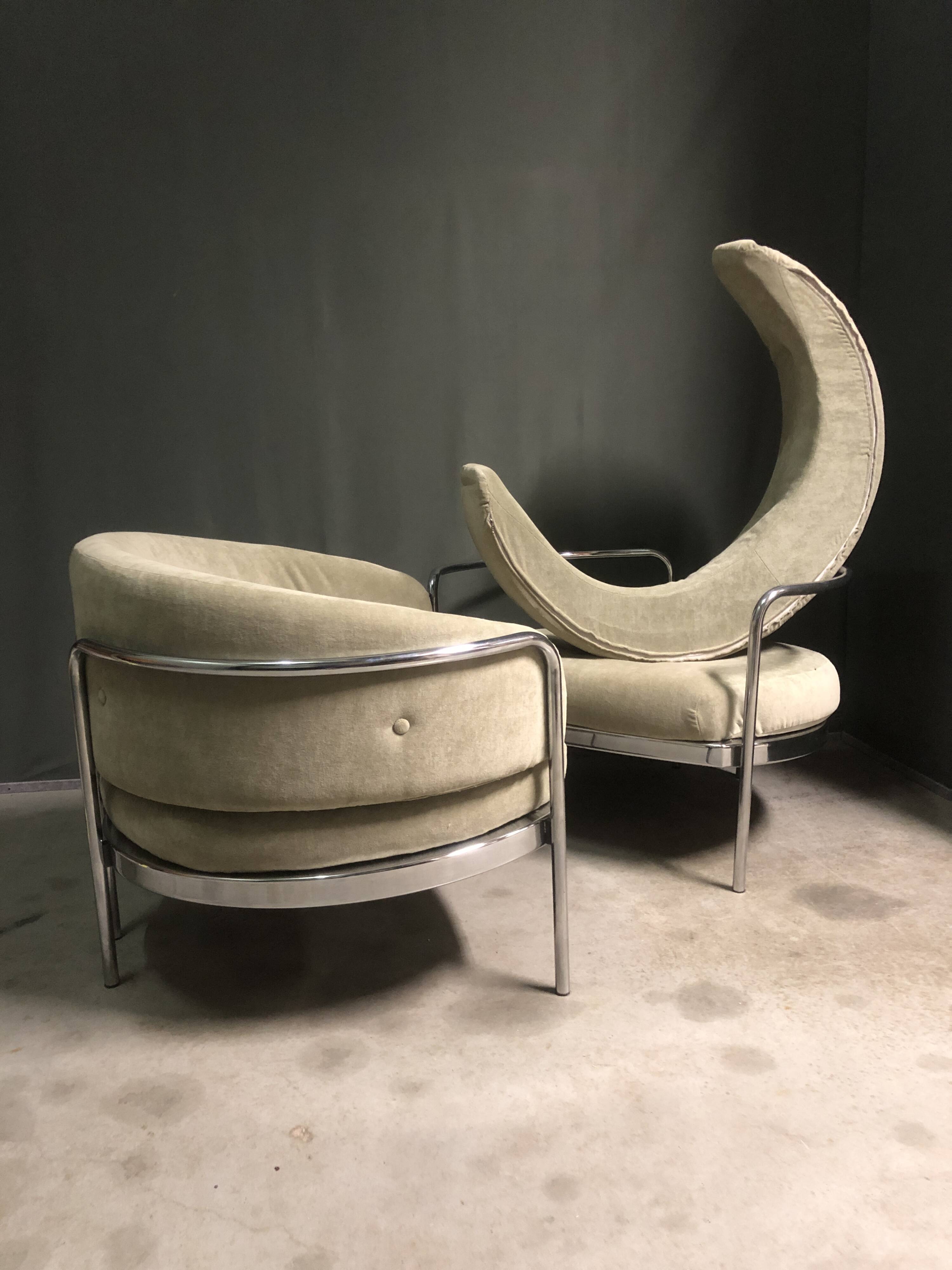 Pair of hans ell sz18 lounge chair for 't spectrum. netherlands, 1970's.
