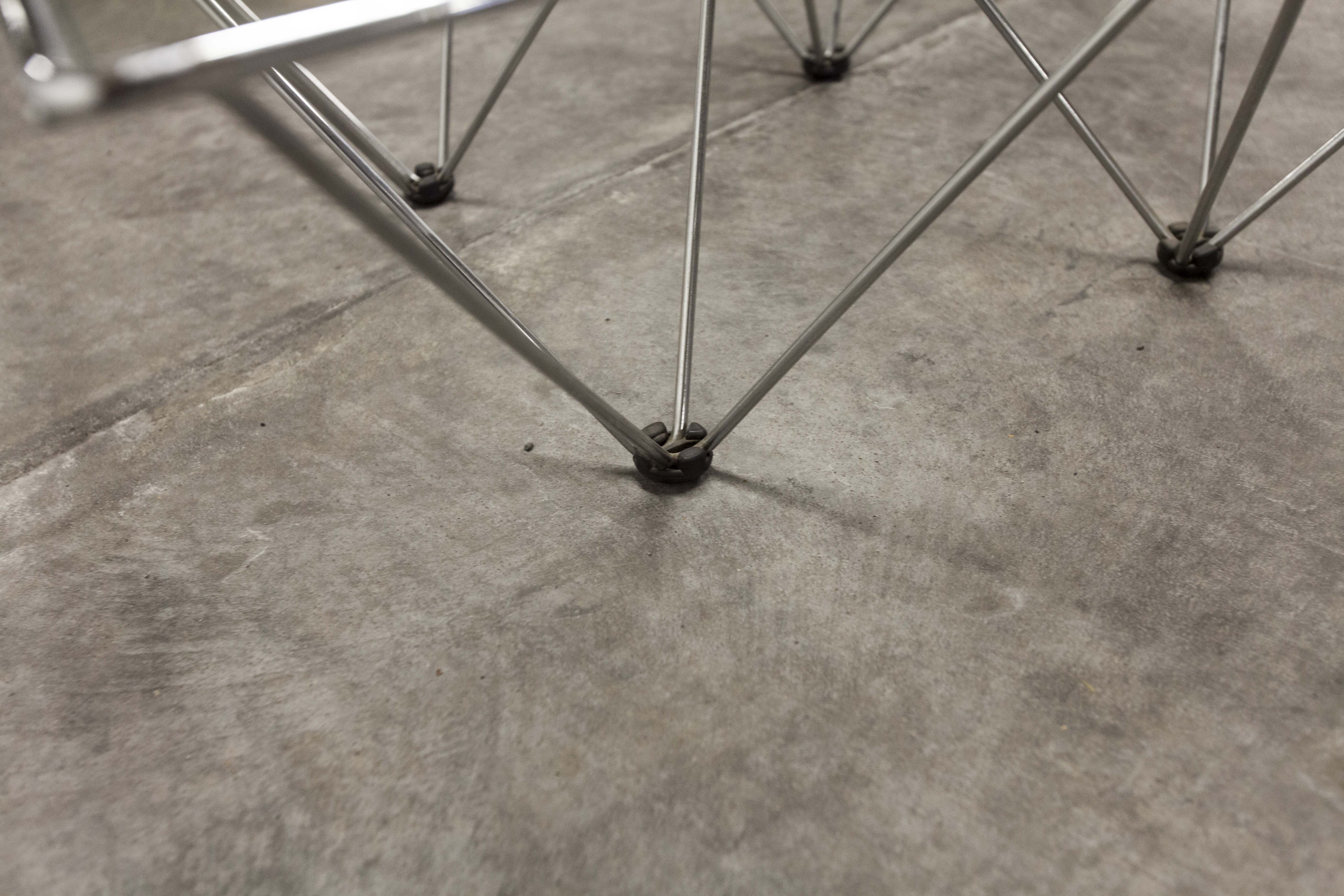 1980 glass square coffee table