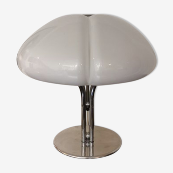 Lampe  champignon "quadrifoglio" en métal chromé, de Gae Aulenti, harvey guzzini 1970