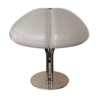 Lampe  champignon "quadrifoglio" en métal chromé, de Gae Aulenti, harvey guzzini 1970