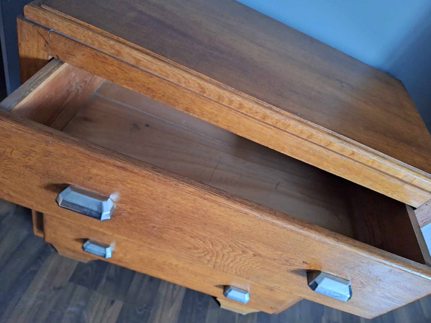 Art deco chest of drawers, vintage old furniture