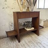 Jardinière années 50 palissandre constructiviste