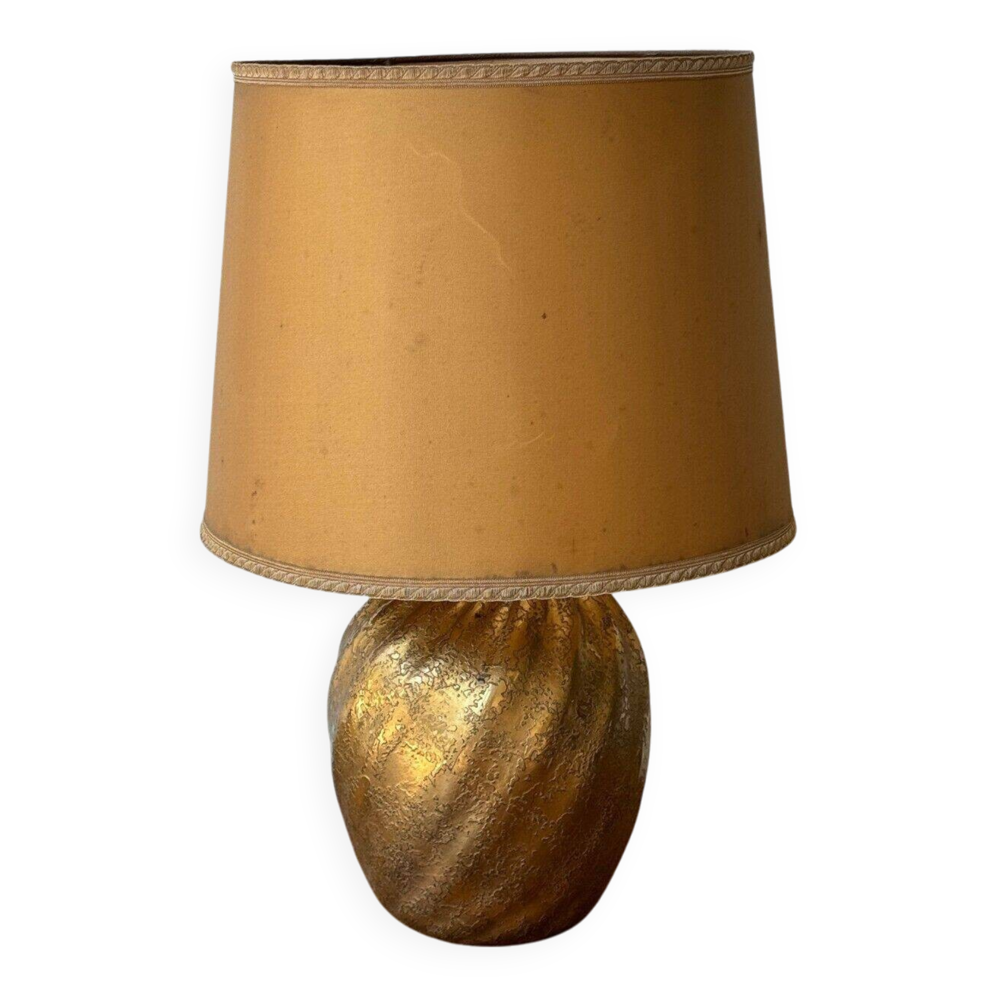 Murano Venice lamp 1960 signature golden inclusion with arrow