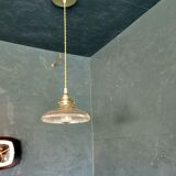 Lamp vintage 60s gilded chiseled glass