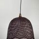 Beehive webbing rattan wicker pendant hanging lamp, 1930s