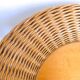 Tripod table, rattan and light wood side table