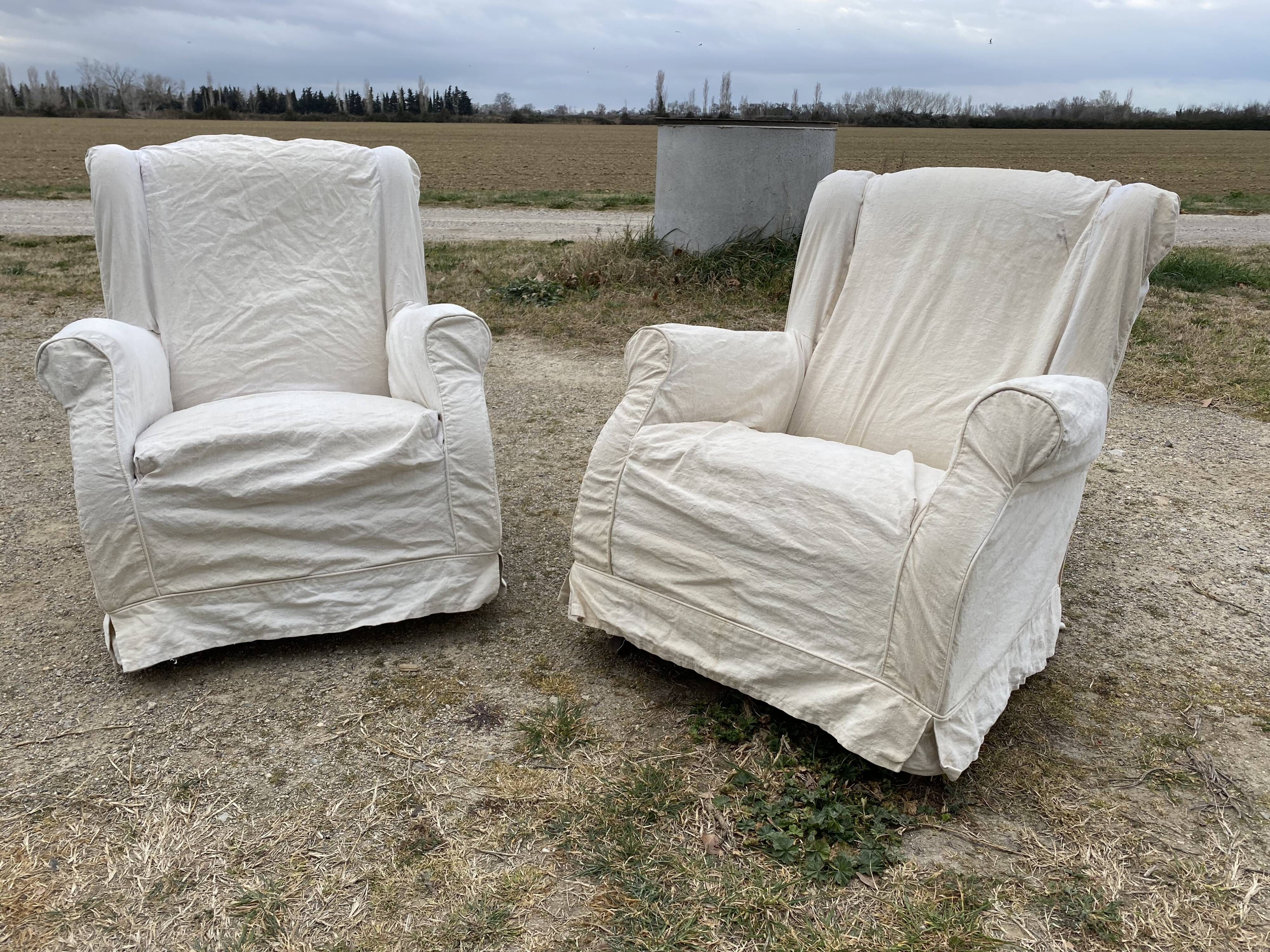 Pair of armchairs 1940 rocking-chair
