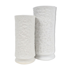 Paire de vases blancs