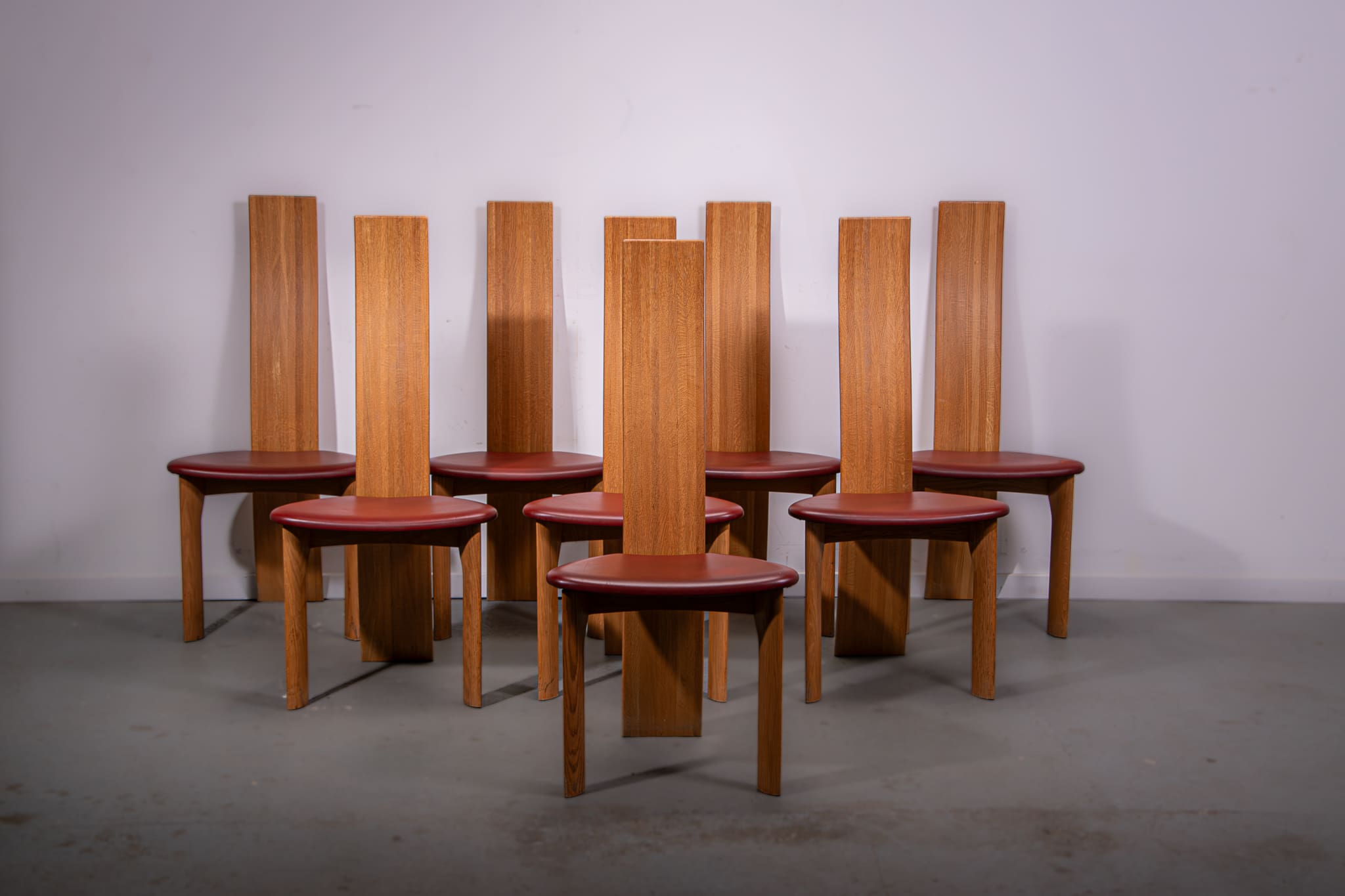 8 chaises Iris par Bob Van den Berghe pour Van den Berghe – Pauvers