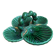 Vintage ceramic server in green with shell design, Vallauris style.