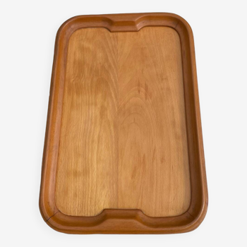 Vintage bistro tray in honey-colored beech