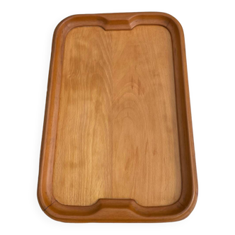 Vintage bistro tray in honey-colored beech