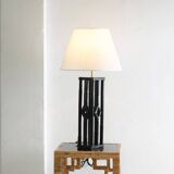 Rattan Table Lamp Black Lacquered