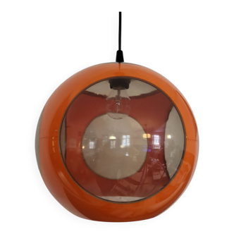 Vintage UFO pendant light orange Luigi Colani 1970s