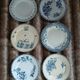 6 antique flat plates in ironstone