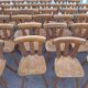 Set of 60 bistro cafe bar restaurant chairs - wood - vintage