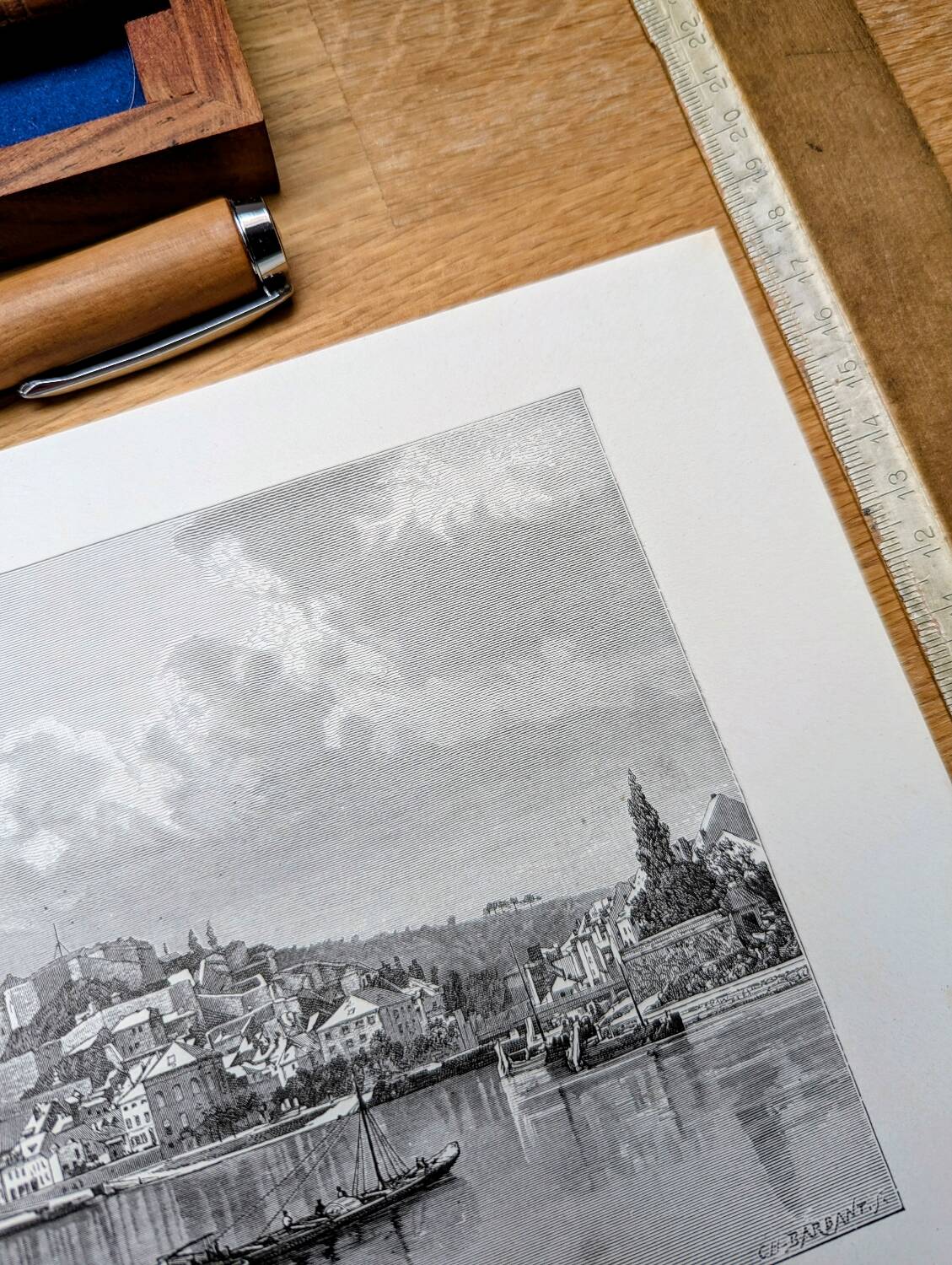 Namur, Belgium, Vintage engraving, 1879.