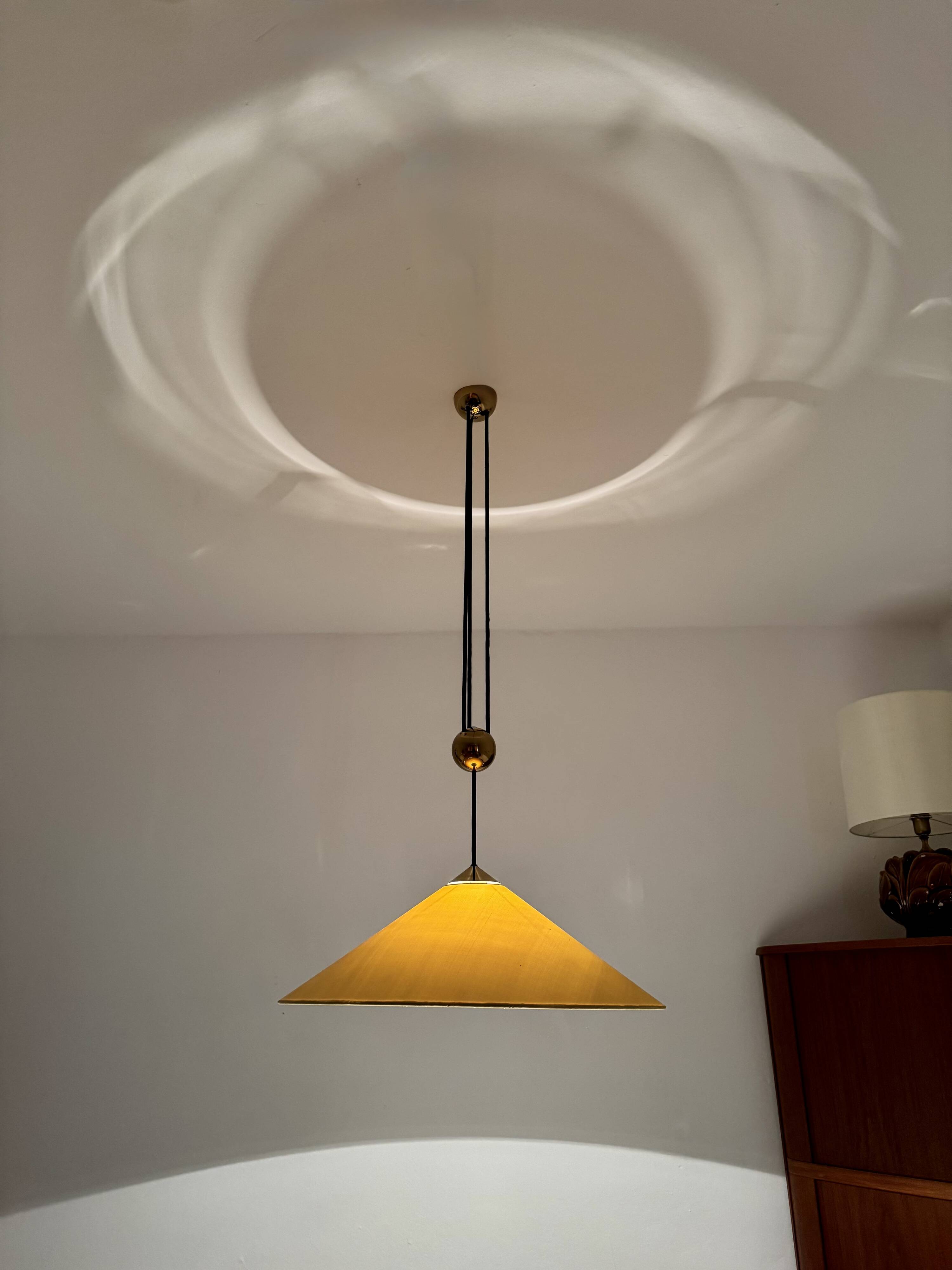 Large Adjustable Pendant Lamp with Counterweight by Florian Schulz
