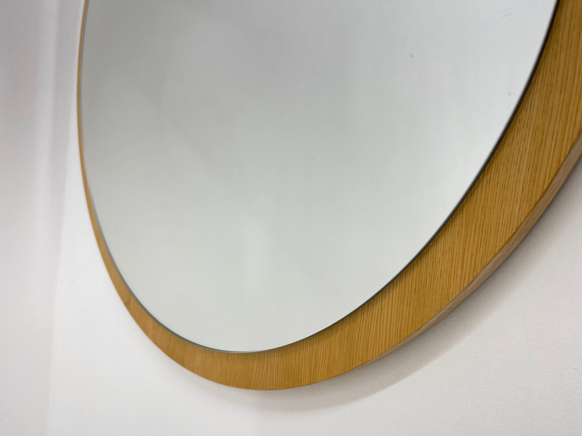 1970's Midcentury Round Wall Mirror, Czechoslovakia