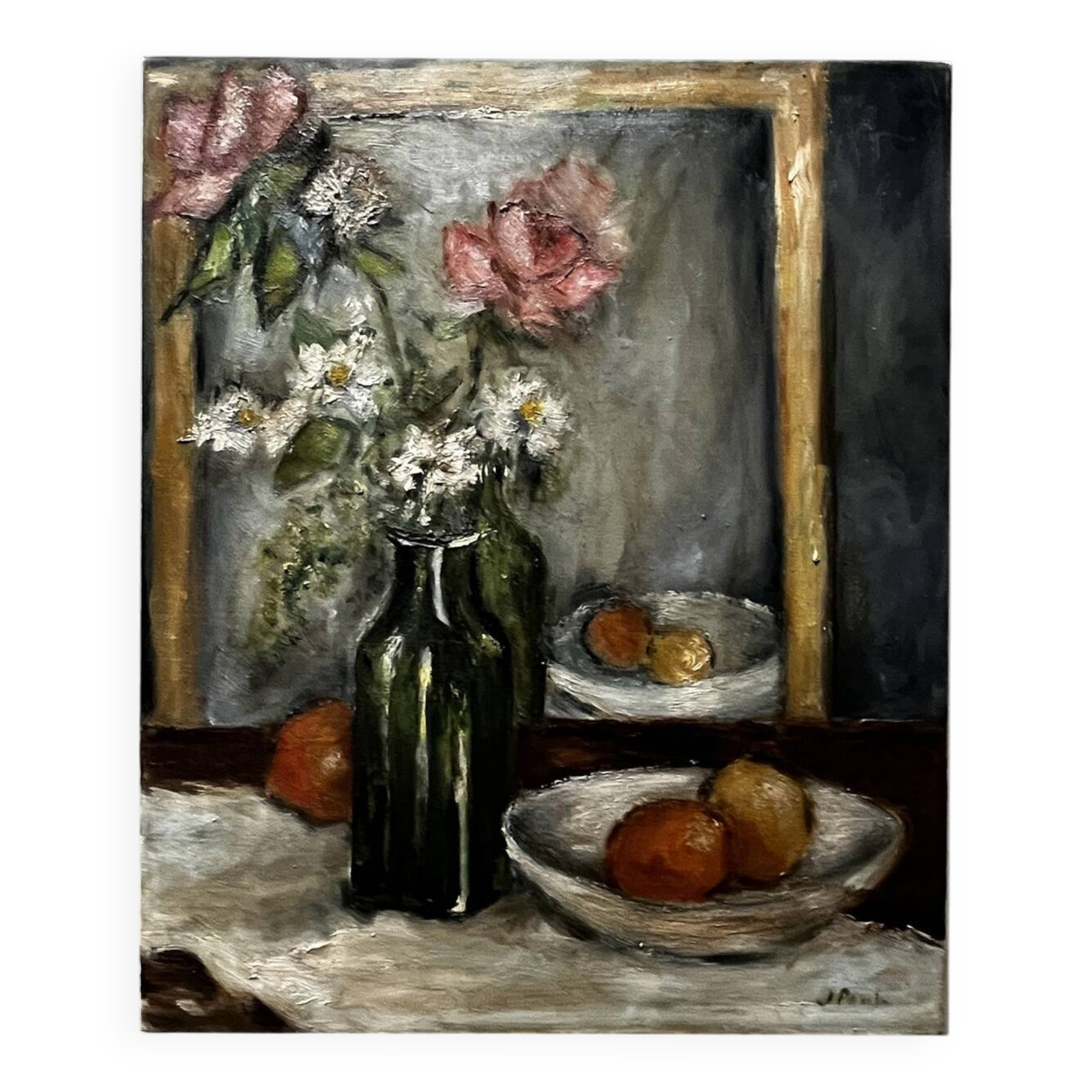 Table 60's "Bouquet in the Mirror" signed J. Paul