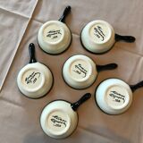 Set of 6 fondue pots in Quimper
