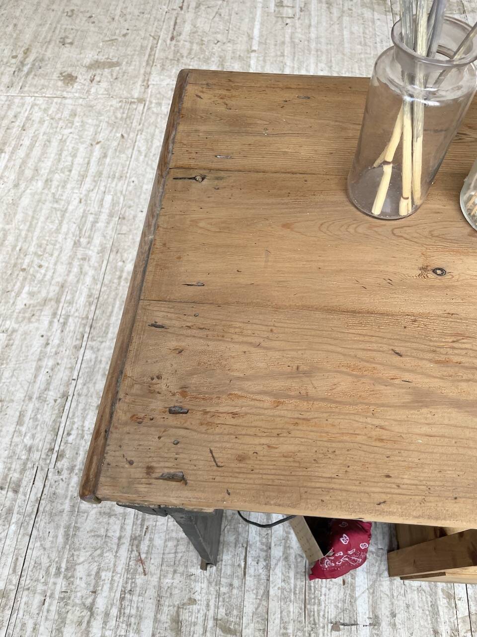 2m pine counter or central island with storage