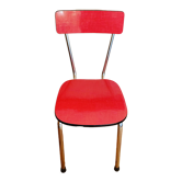 Chaise en formica rose