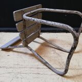 6 vintage garden chairs made of wood and metal