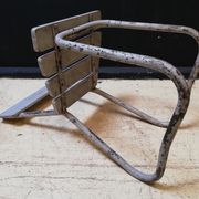 6 vintage garden chairs made of wood and metal