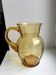 Amber engraved glass decanter 50s