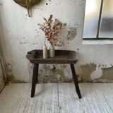 Brutalist solid wood console