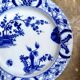 Large round dish Creil & Montereau in blue ironstone, "Japan" service