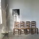 Rustic handcrafted oak chairs 1900