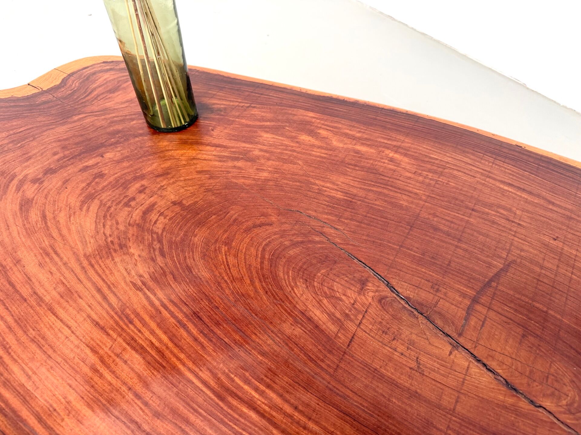 Organic Coffee Table "Slab" in Solid Exotic Wood