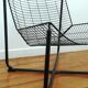 Black metal armchair design by Niels Gammelgard, new edition Ikea