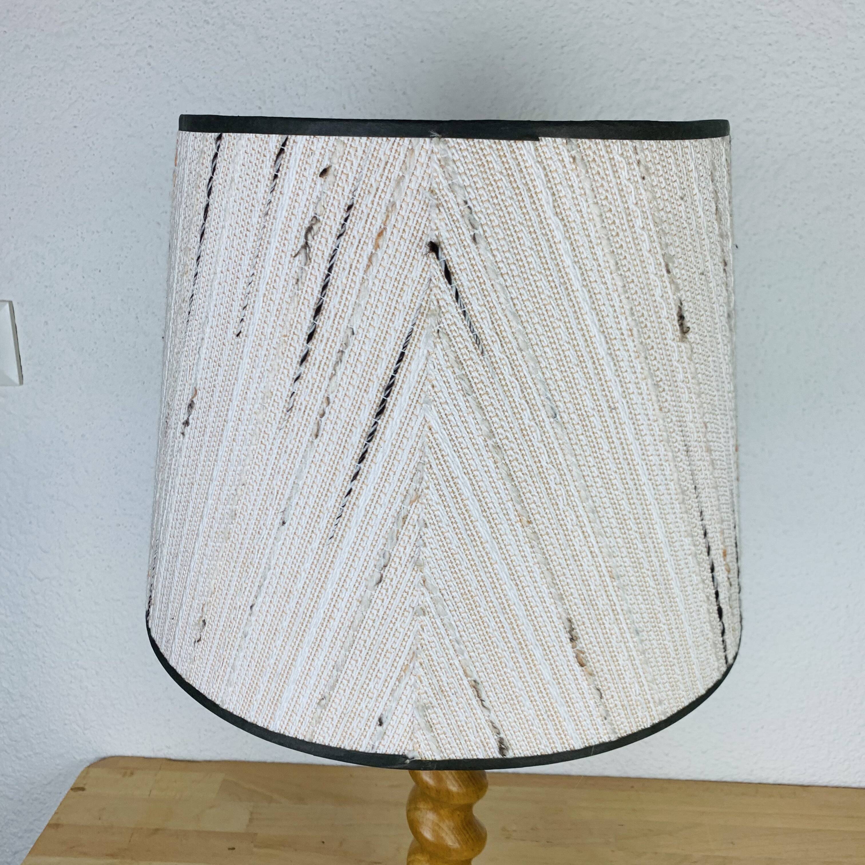 Turned wood lamp from the 70s